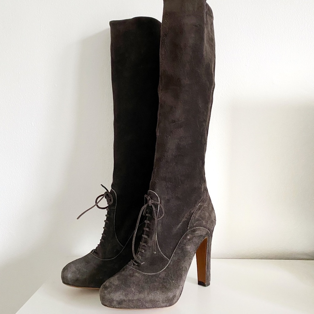 Moschino Knee High Suede Boots 38 EU/8 US